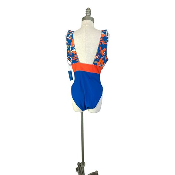 NWT- Cupshe Colorblock Plunging Tummy Control One Piece Swimsuit XL - Picture 4 of 9